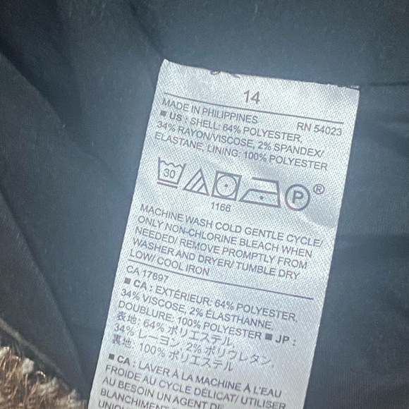 Banana Republic Plaid Skirt size 14 lined with pockets - Picture 5 of 8